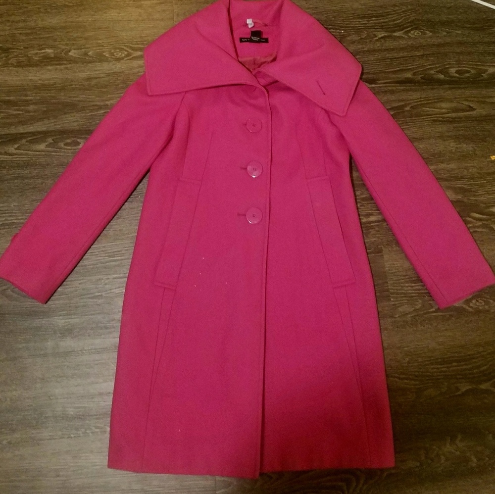 Pink Peacoat with option to expand cape.